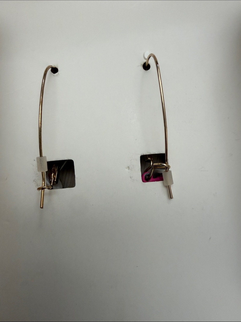 Betsey Johnson Pink & Gold Novelty Travel Mug Drop Earrings - Picture 7 of 10